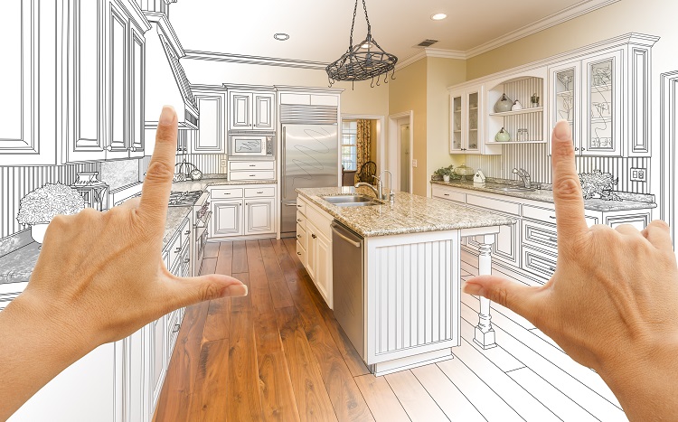 Southern Heritage Custom Construction -Custom Kitchen Design Drawing and Photo