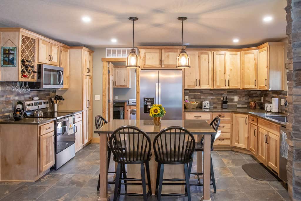 Kitchen Remodel with Rustic Birch cabinets