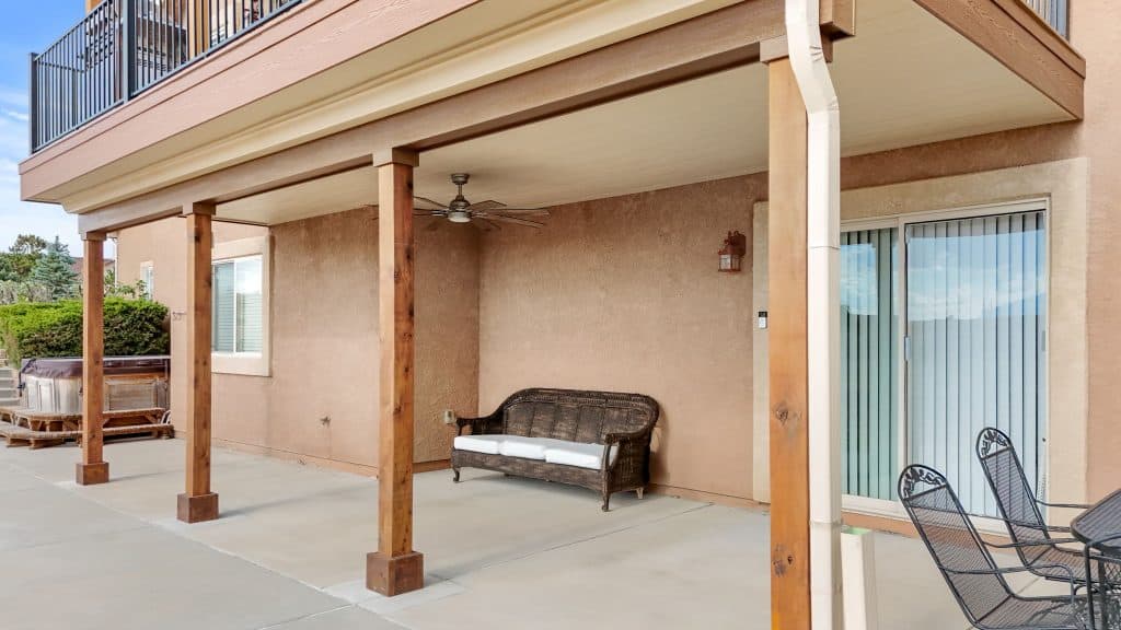 Outdoor Living deck builder shows Underdeck Drainage in Black Forest