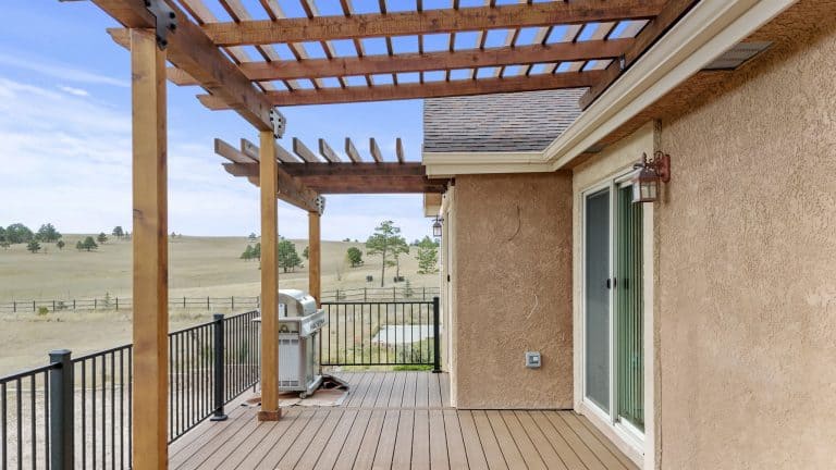 Deck Builder with Pergola in Black Forest