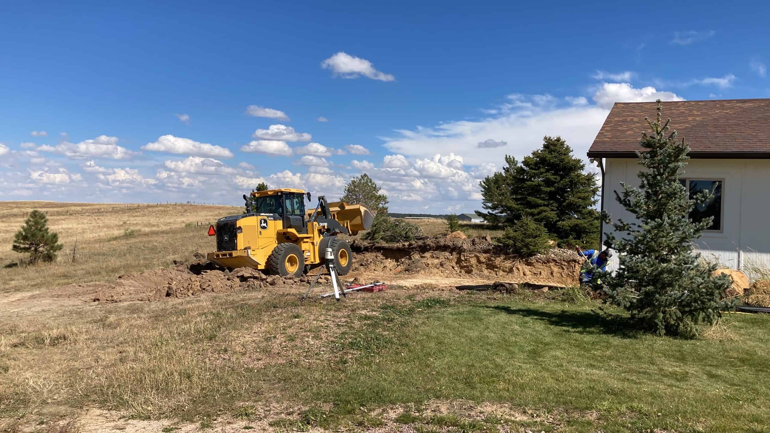 Breaking ground for new garage addition