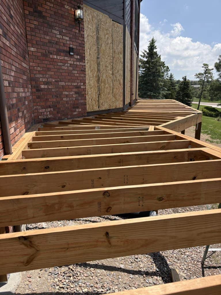 Deck Build wood joist at varying angles