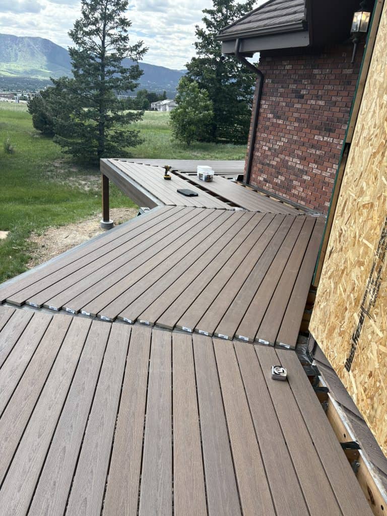 Deck Build with moisture tape installed