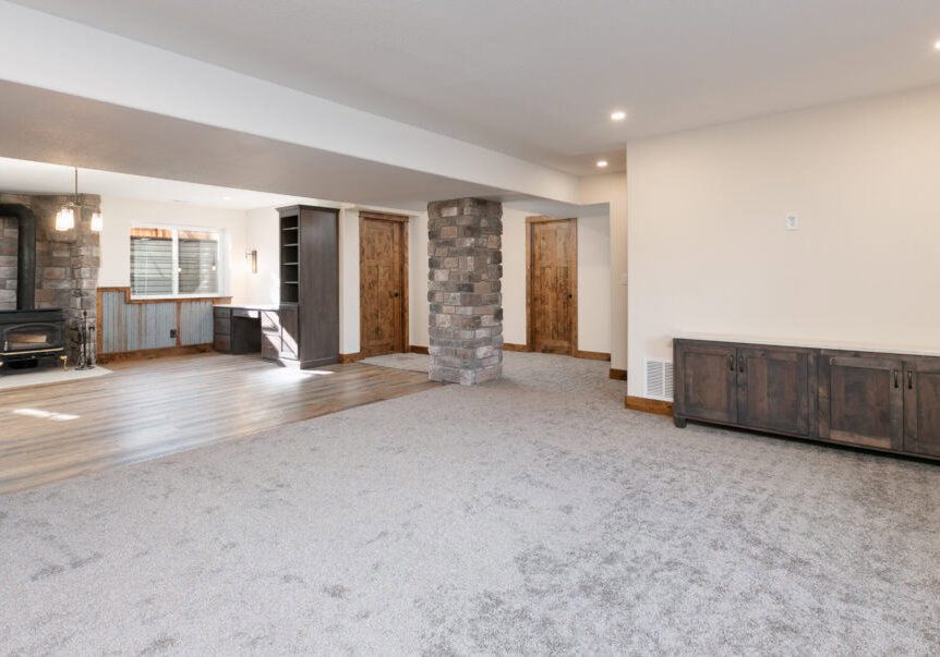 Basement Renovation with beautiful wet bar