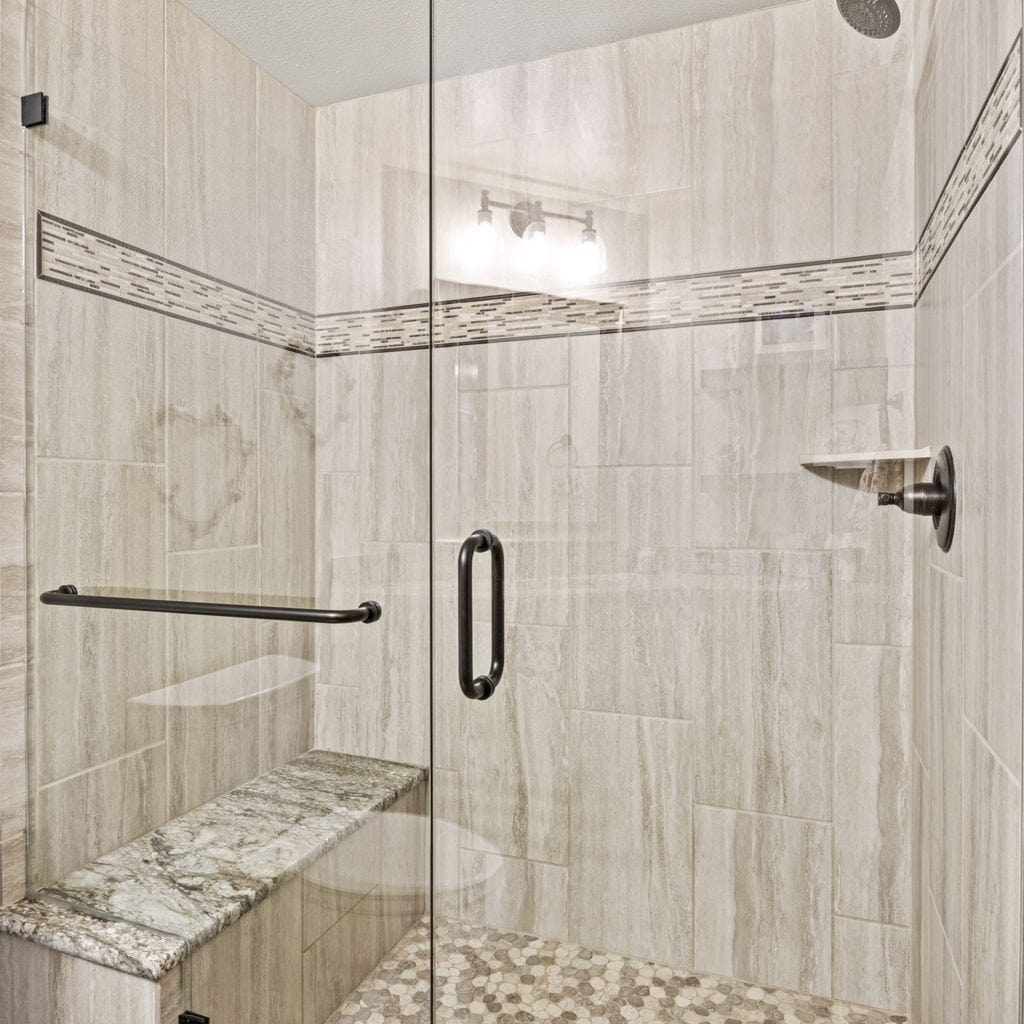 Colorado Springs Bathroom Remodel in Basement with Shower