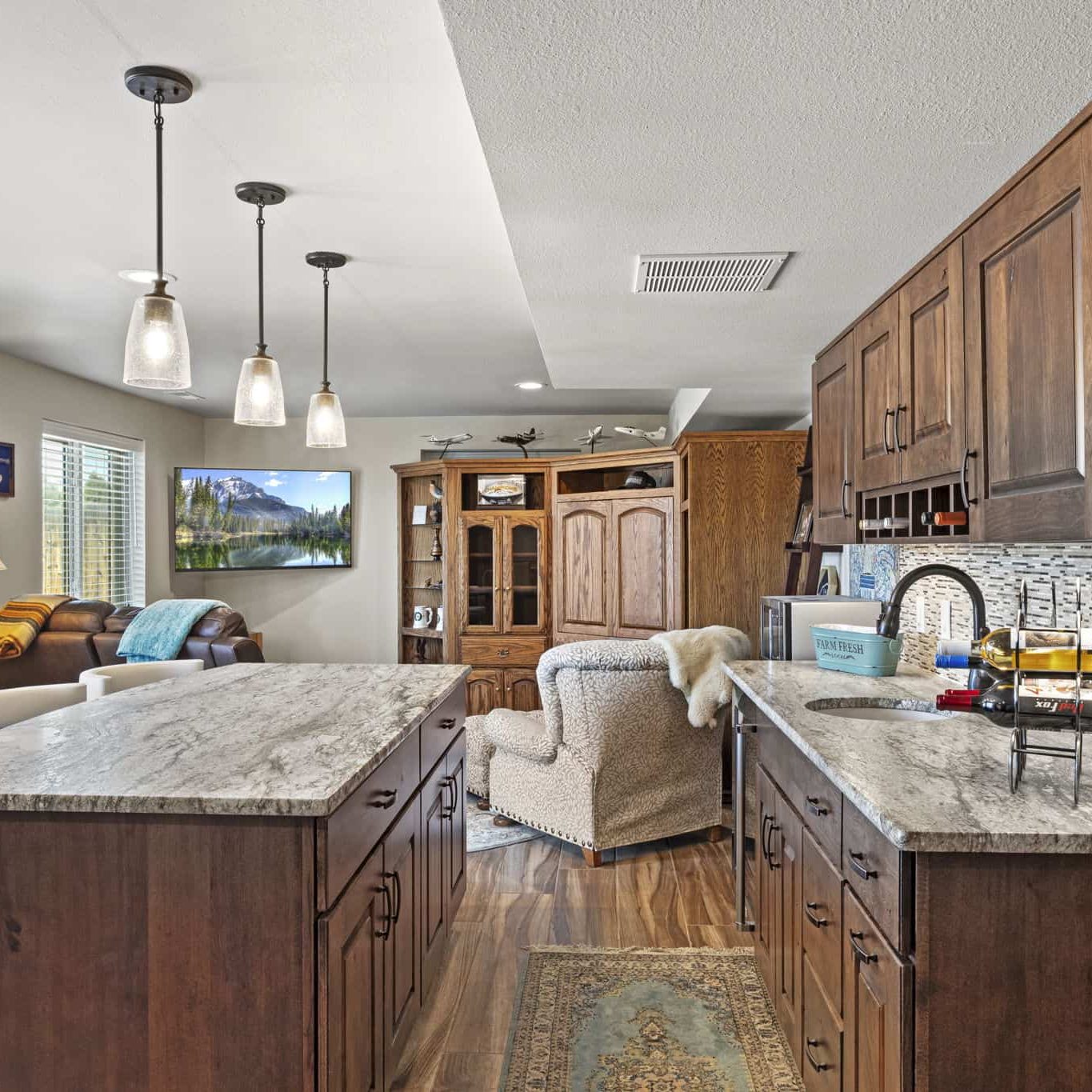 Colorado Springs Home Remodel in Basement with Wet Bar