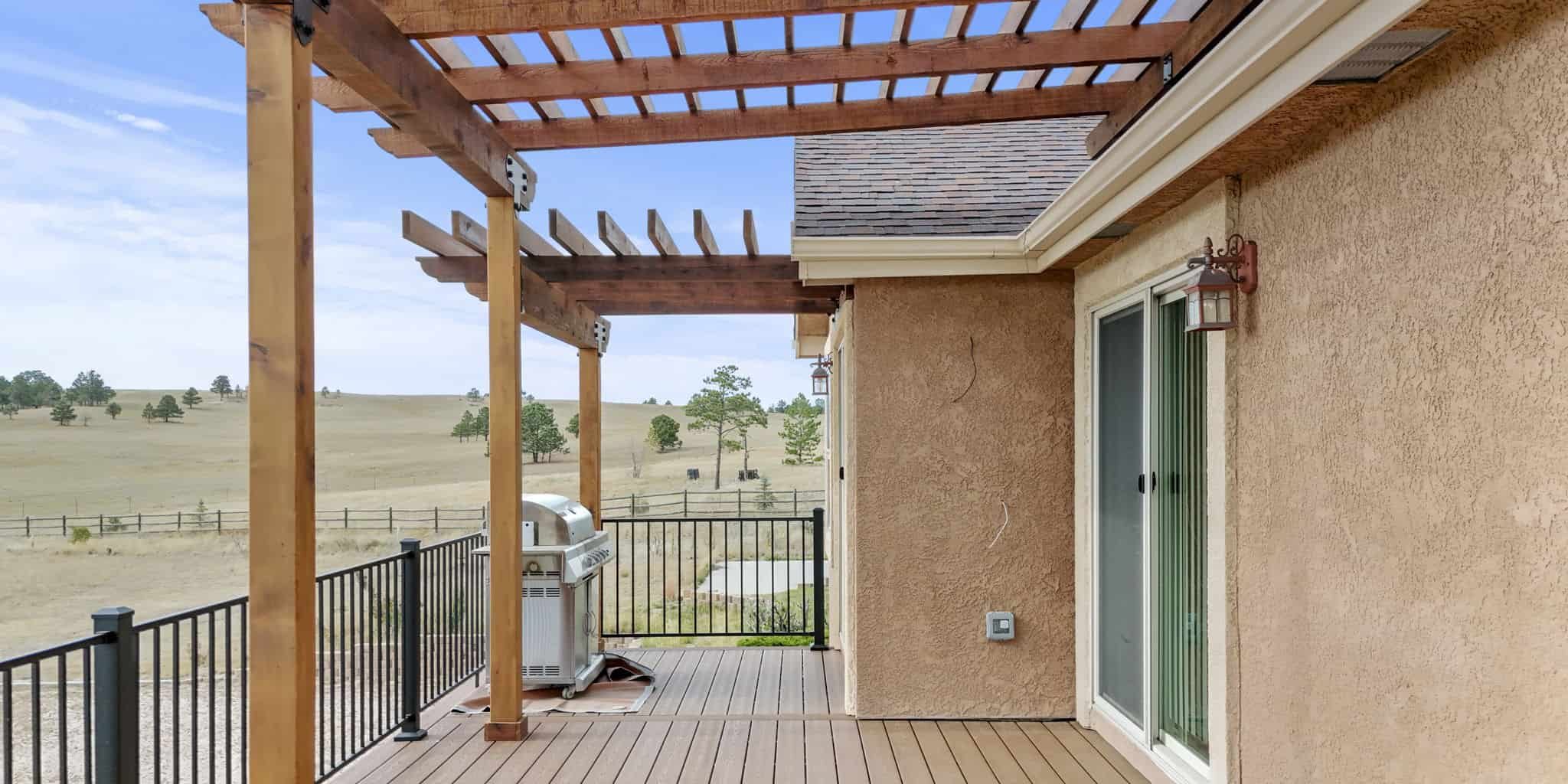 Deck Builder with Pergola in Black Forest
