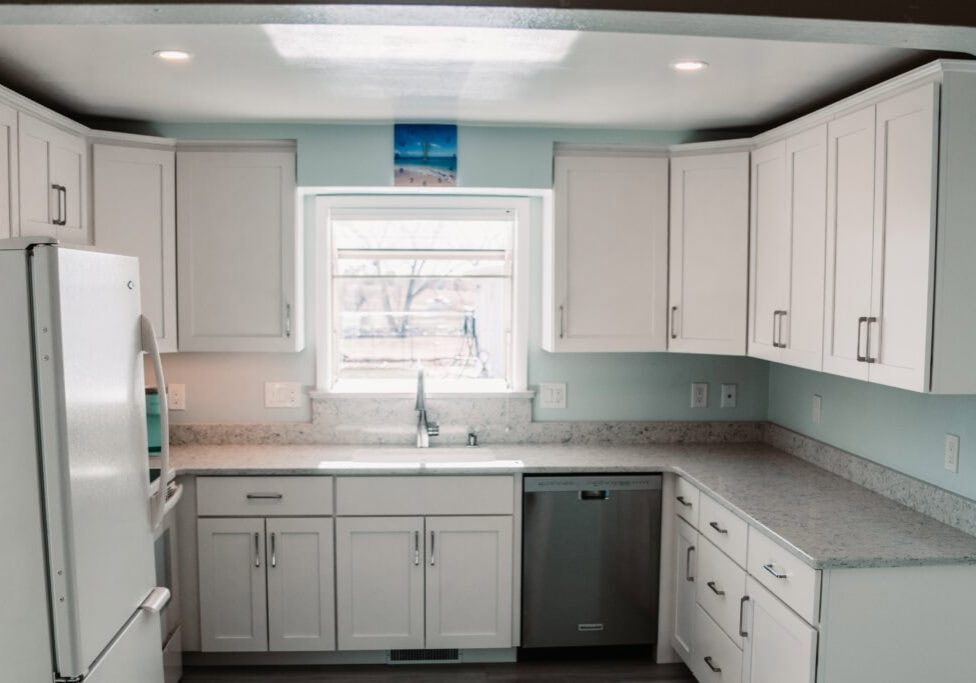 Kitchen Remodel with custom cabinets scaled