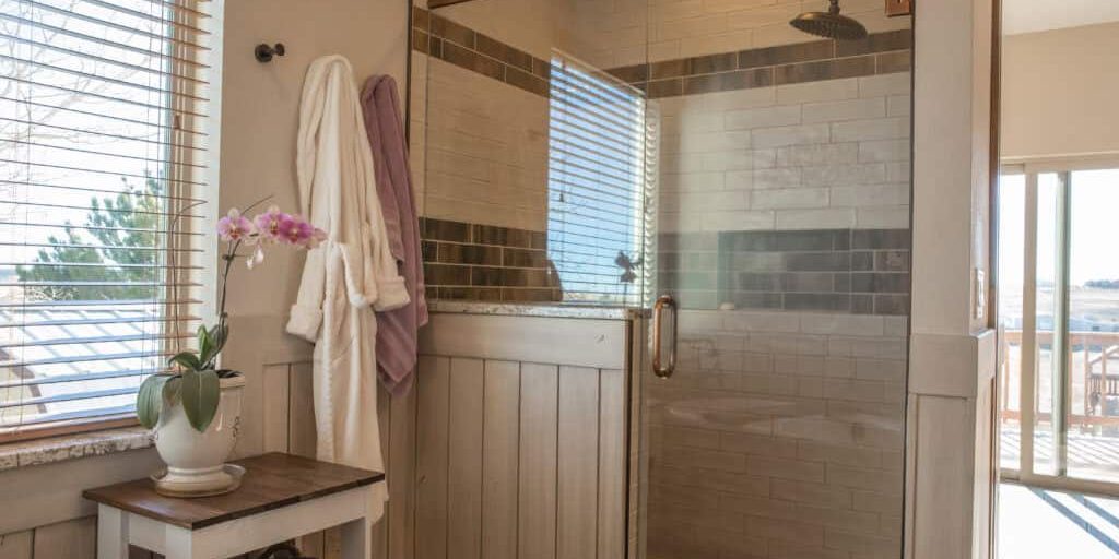 Monument Bathroom Remodel with walk in shower scaled